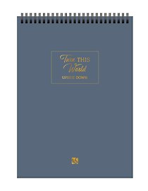 Блокнот А5 80л кл. "Trésor. World" карт.обл., гребень, мат.текст.ламинация, тиснение фольгой