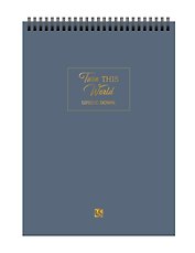 Блокнот А5 80л кл. "Trésor. World" карт.обл., гребень, мат.текст.ламинация, тиснение фольгой