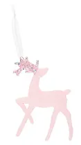 Новогоднее подвесное украшение Олень розовый (пластик) (ПВХ бокс) (5х15) (12-09229-2-N16)