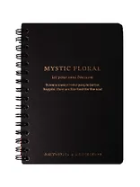 Записная книжка А6 80 листов в клетку, "Blossom", коричневый, на спирали