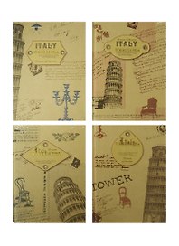 Записная книжка «Torre di Pisa» А6, 192 листа в линейку, Haich, в ассортименте
