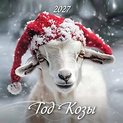 Календарь 2027г 285*285 "Год Козы. Вид 1" 6л, настенный, на скрепке