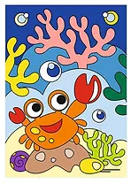 Набор для творчества LORI Картина по номерам для малышей Весёлый крабик Ркн-008
