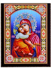 Алмазная мозаика Владимирская Икона Божией Матери, 30*40 см.