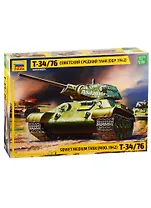 Сборная модель ЗВЕЗДА, Бронетехника, Танк, Т-34/76, образца 1942, 1:35
