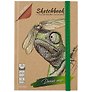 Скетчбук 145*203 80л "Дикий мир" крафт бумага., тв.подложка, резинка