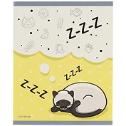 Тетрадь в клетку Unnika, "Сонный кот", 48 листов, в ассортименте