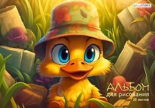 Альбом для рисования «Утёнок» Listoff А4, 20 листов, склейка