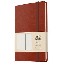 Книга для записей А5 96л кл. "Joy Book. Имбирный пряник" иск.кожа, тонир.блок, скругл.углы, ляссе, резинка, карман на задн.форзаце