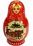 Матрешка 5 предм. расписная авторская "Кубышка", арт. С-203 (375) - 0