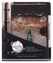 Тетрадь на кольцах «Inspire. Коричневый» 120 листов в клетку, сменный блок - Infolio