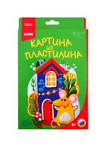 Набор для творчества LORI Картина из пластилина Мышка у домика Пз/Пл-012
