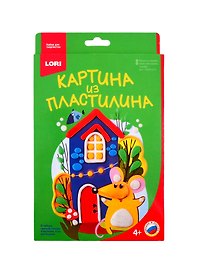Набор для творчества LORI Картина из пластилина Мышка у домика Пз/Пл-012