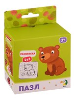 Пазл-раскраска 2-в-1 Dodo Медвежонок