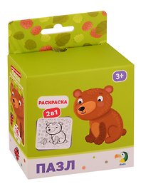 Пазл-раскраска «Медвежонок» 16 элементов, 2в1, Dodo