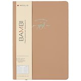 Ежедневник недат. А5 96л "Bambi" бежевый, иск.кожа, интегр.переплет, тонир.блок, ляссе