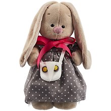 Игрушка мягкая Budi Basa, Зайка Ми в платье и с сумкой-сова (большой) StM-343