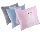Подушка Котик пушистый (текстиль) (35х35) в ассортименте