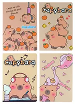 Тетрадь 32 листа в линейку "Capybara" сшивка, в ассортименте