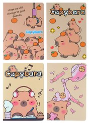 Тетрадь 32 листа в линейку "Capybara" сшивка, в ассортименте