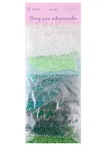 Бисер круглый "Оттенки зелёного" 8 цветов х 10 грамм