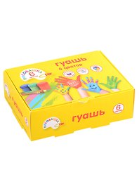 Гуашевые краски 6 цветов, 24 г, Рисовашка