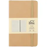 Записная книжка А6 96л лин. "Joy Book. Печенье с корицей" иск.кожа, тв.переплет, ляссе, резинка, инд.уп.