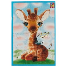 Мягкий пазл «Жирафчик» 12 элементов, А5, Vladi Toys