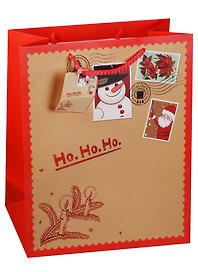 Пакет подарочный бумажный А4 "HoHoHo", Новый год