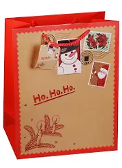 Пакет подарочный бумажный А4 "HoHoHo", Новый год