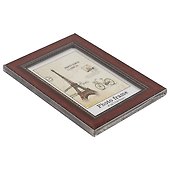 Фоторамка тёмное дерево с жёлтой каймой, 10x15 см - 1