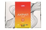 Краски акриловые Классика, 12 цв. по 15 мл (Акрк-009)