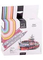 Маркеры для скетчинга 24цв "Graf'Art Brush" базовый, Малевичъ