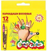 Карандаши восковые "Каляка-Маляка", 12 цв.