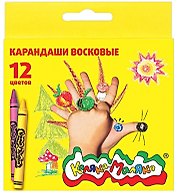 Восковые мелки, 12 цветов, Каляка-Маляка
