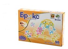 Конструктор 3D, БРИКС,  для объемного моделирования,  60 деталей