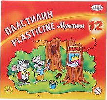 Пластилин «Мультики», 12 цветов, 240 г, ГАММА