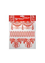 Трафарет пластик многоразовый ПВХ Бордюр Артдеко №2 (Л-106) (20х25см)