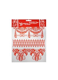 Трафарет пластик многоразовый ПВХ Бордюр Артдеко №2 (Л-106) (20х25см)