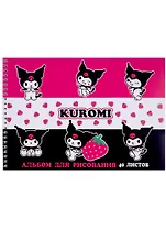 Альбом для рисования Centrum, Kuromi, А4, 40 листов, на спирали