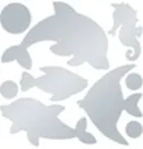 Наклейки, DECORETTO, Наклейки для дома,"Зеркальный стикер "В синем море" BF 8004