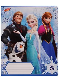 Тетрадь 24 листа клетка "Frozen"