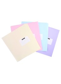 Обложки для учебников «Fizzy Pastel», 100 мкм, 232х440 мм, с клеевым краем, Erich Krause, 12 штук