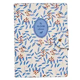 Тетрадь А5 96л кл. "Diary" молочный, иск.кожа, мягк.переплет, полускр.спираль, нашивка с блинт.тиснением, кнопка