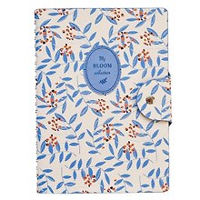 Тетрадь А5 96л кл. "Diary" молочный, иск.кожа, мягк.переплет, полускр.спираль, нашивка с блинт.тиснением, кнопка