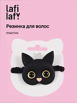 Резиночка Котик с глазками (черная) (пластик) (12-LuoJie-002) Lafilaf
