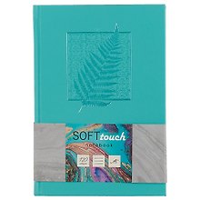 Книга для записей «Soft-Touch "Лист". Бирюзовый», А5, 120 листов, твердая обложка, BG