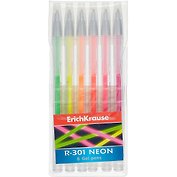 Ручки гелевые Erich Krause, R-301 Neon, 6 цветов