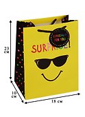 Пакет подарочный бумажный А5 23*18*10 "Cool guy", нейтр, мат. ламинат, Kairui - 1