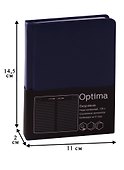 Ежедневник недатированный «Optima» А6, синий, 136 листов, экокожа, Listoff - 2